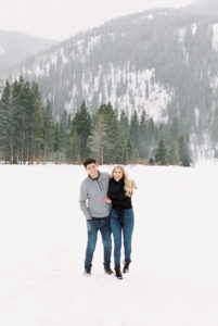 Snowy Vail Colorado Engagement Session