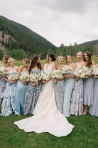 Bridesmaids at a wedding in Beaver Creek Colorado