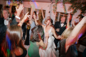 Dance floor having fun at Beaver Creek wedding