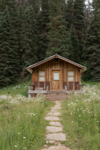 Historic cabin at Dunton Hot Springs in the San Juan Mountains of Colorado